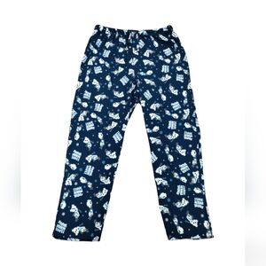 Disney Blue Olaf  Frozen Drawstring Size XL loungewear PJ bottoms Old Child